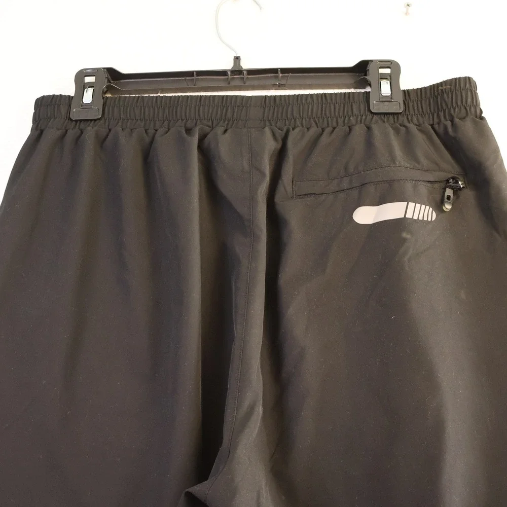 Northyard Mens L Jogger Pants Black Athletic Techwear Stretch Zipper Pockets